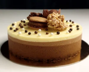 Un gateau entremet tradition 3 Chocolats