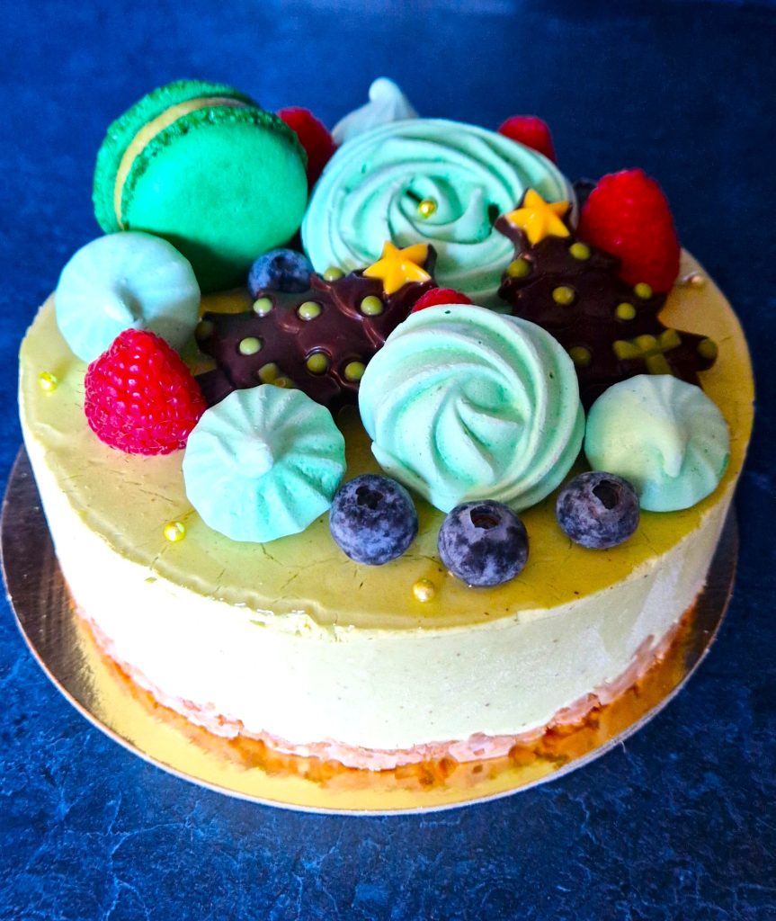 entremet pistache framboise artisanal Ganadora Troyes